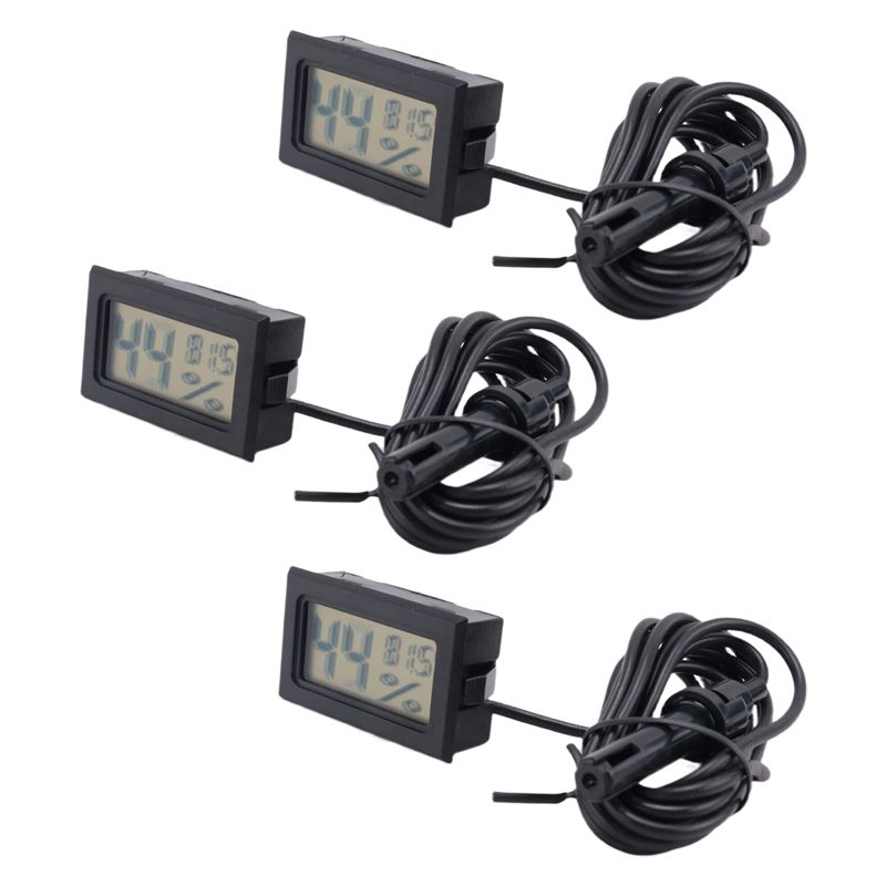 Digital Hygrometer Probe - [ใหม่!A93G】 เครื่องวัดอุณหภูมิแบบดิจิตอลพร้อมหัววัดอุณหภูมิและความชื้นในร่ม เครื่องวัดความชื้นสำหรับตู้ฟักไข่สัตว์เลื้อยคลาน