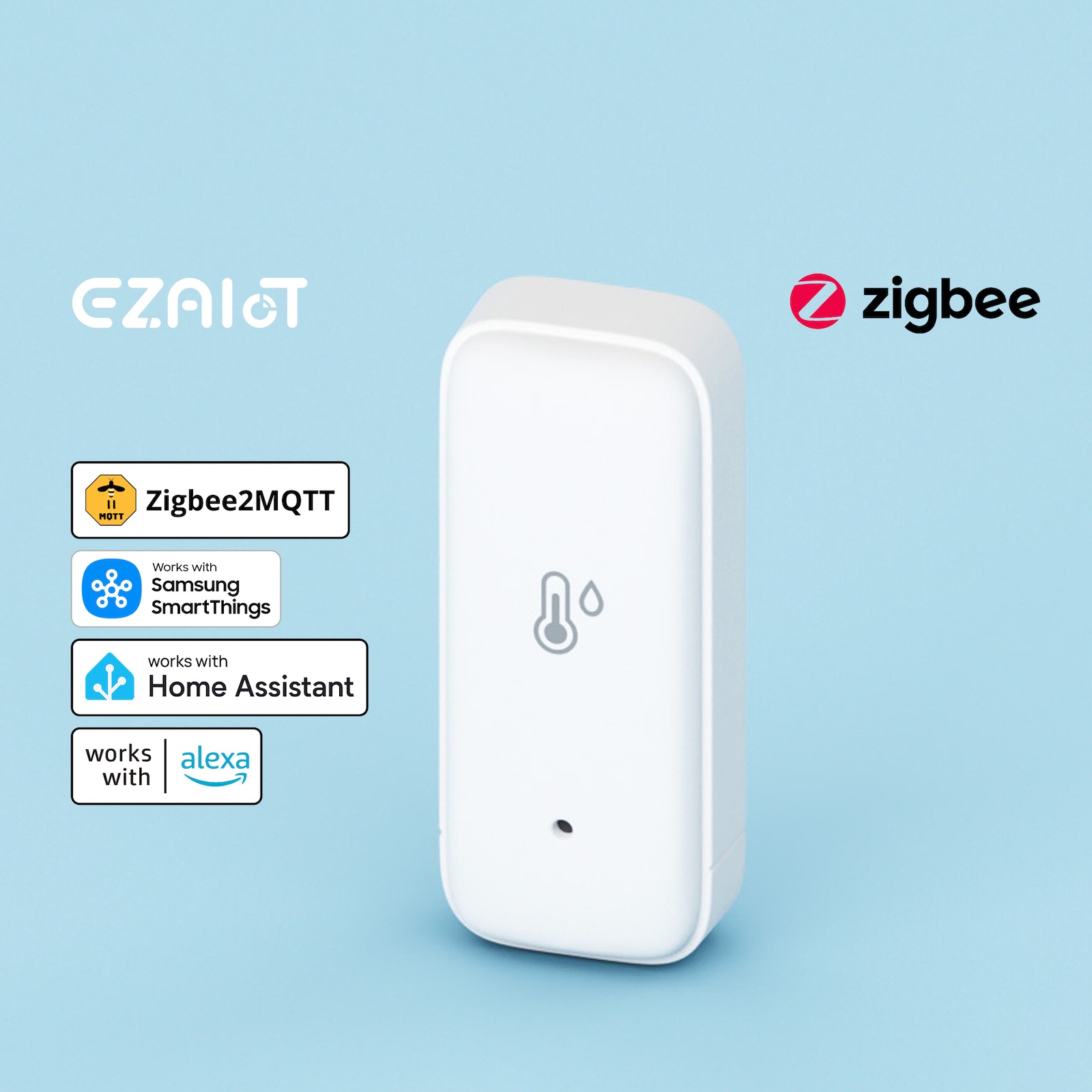 Digital Hygrometer Probe - เซ็นเซอร์วัดอุณหภูมิและความชื้น Tuya Smart Zigbee 3.0 พร้อมแอปพลิเคชันสำหรับการตรวจสอบระยะไกล